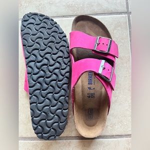 Pink Leather Birkenstocks